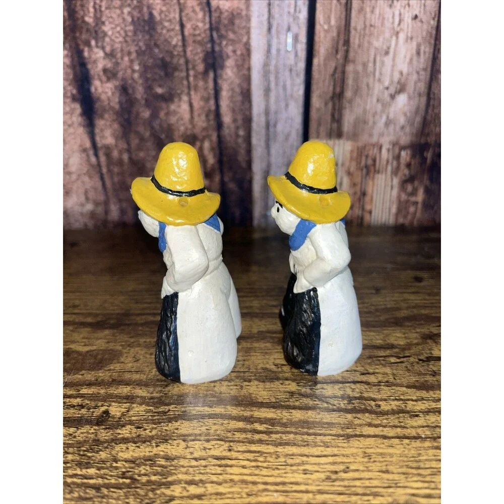 Vintage Hand Painted Ceramic Cowboy Salt and Pepper Shakers